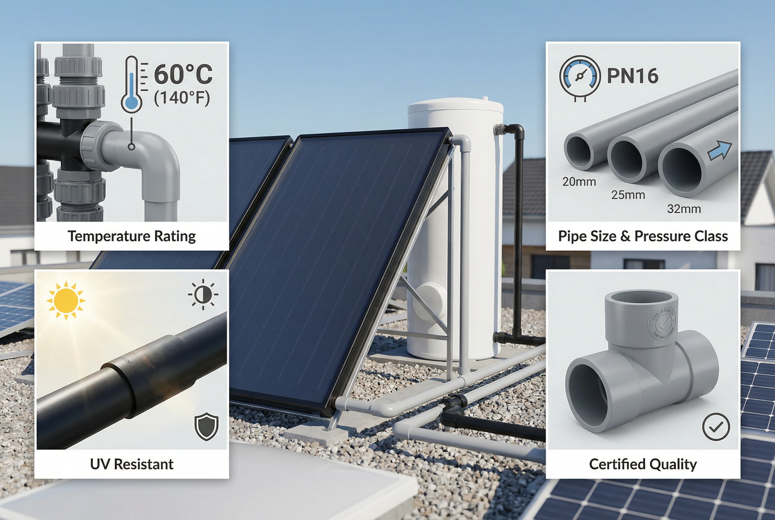 Key Factors to Consider When Choosing UPVC Pipes for Solar Water Heaters
