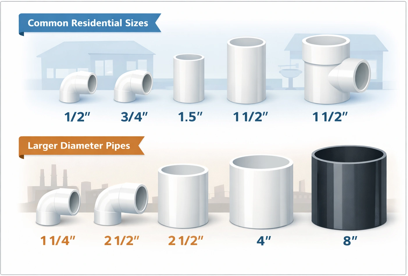Standard PVC Pipe Sizes for Plumbing Systems