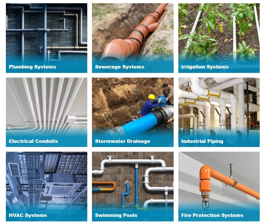 Rigid PVC Pipes uses