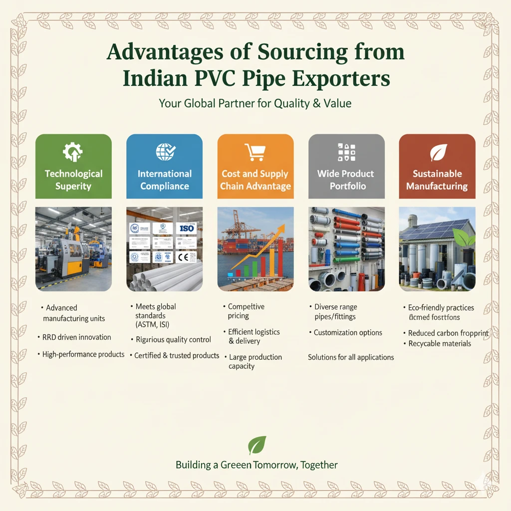 Advantages of Sourcing from Indian PVC Pipe Exporters