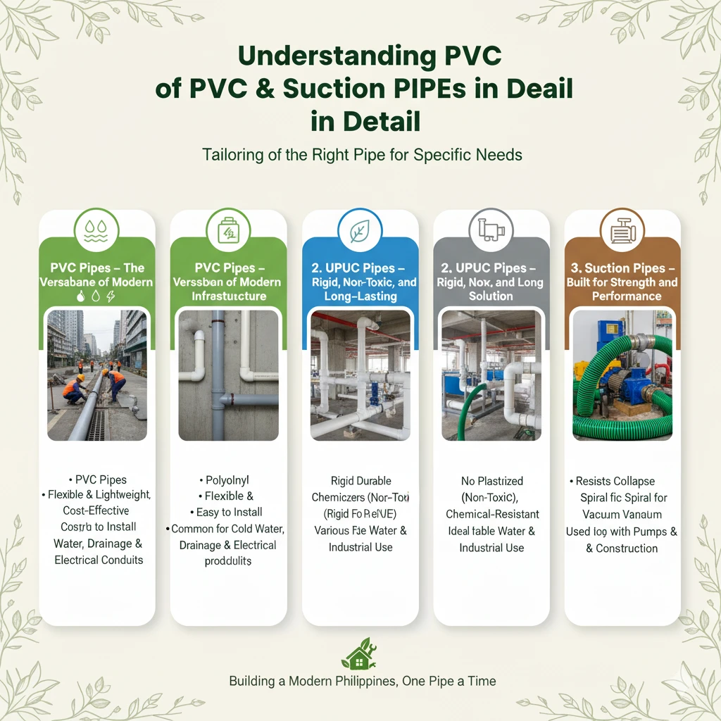 Understanding PVC, UPVC & Suction Pipes in Detail
